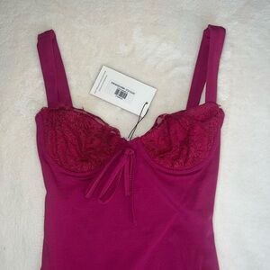 Dark pink mini dress